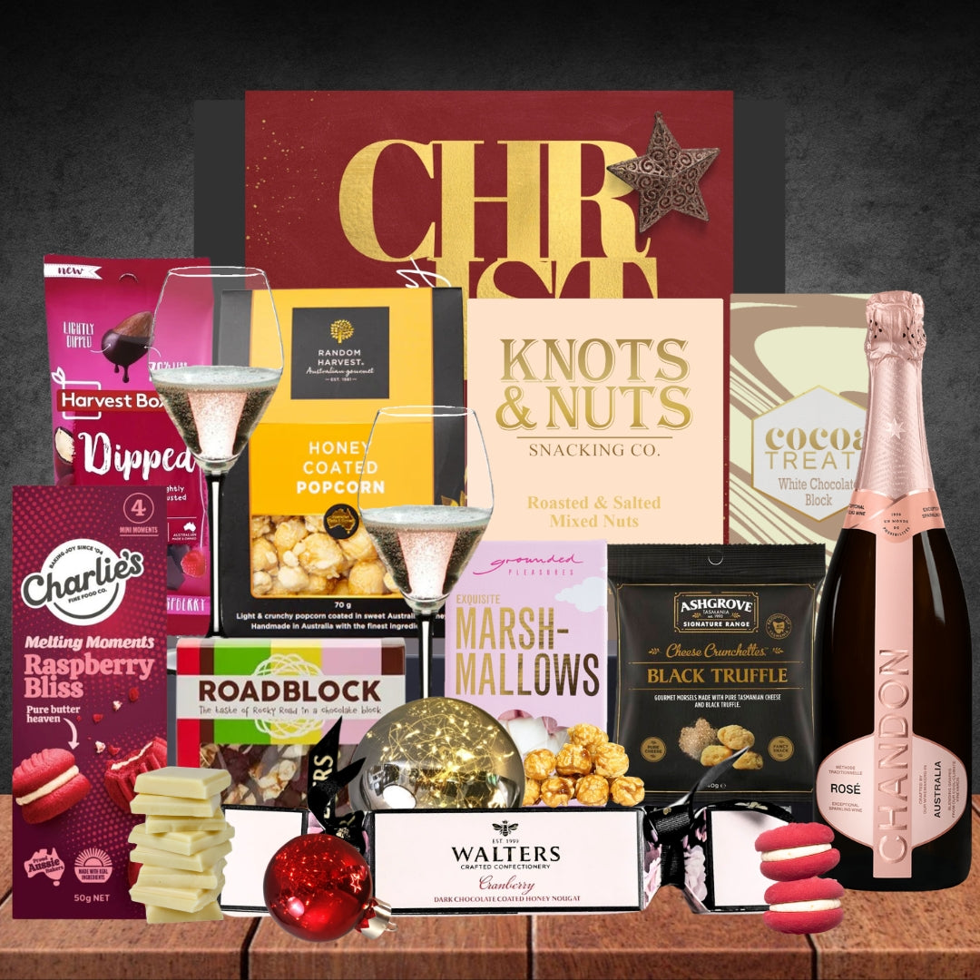 Christmas Chandon Rose Hamper for Her