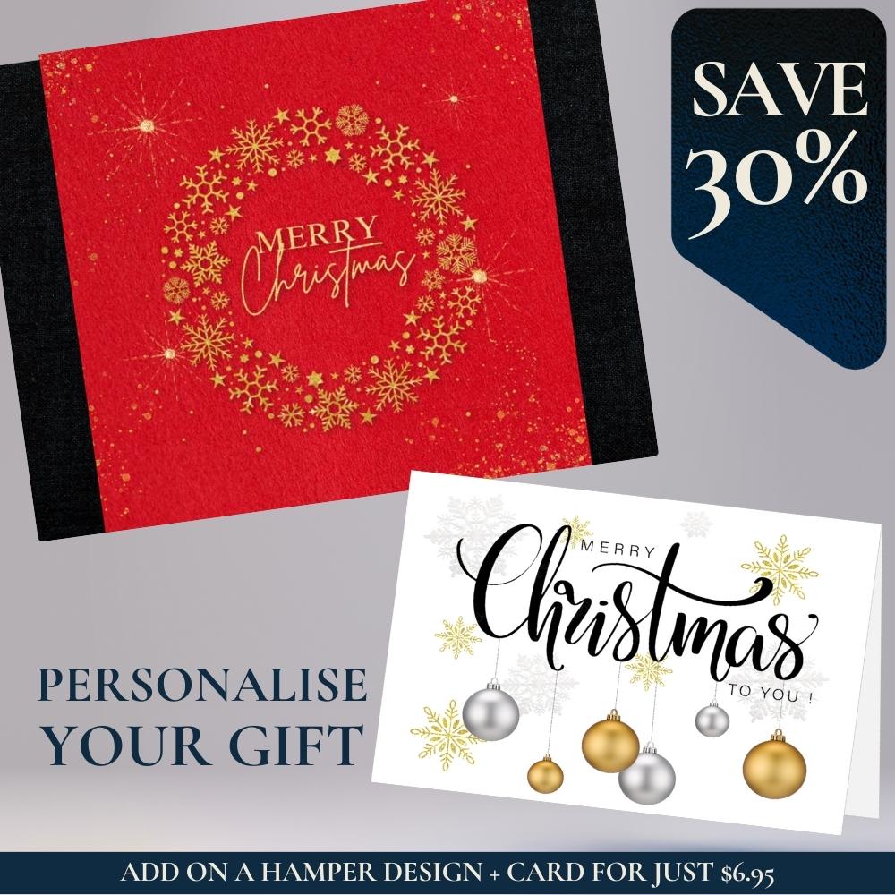 Red Merry Christmas Wreath Sleeve + Card Bundle