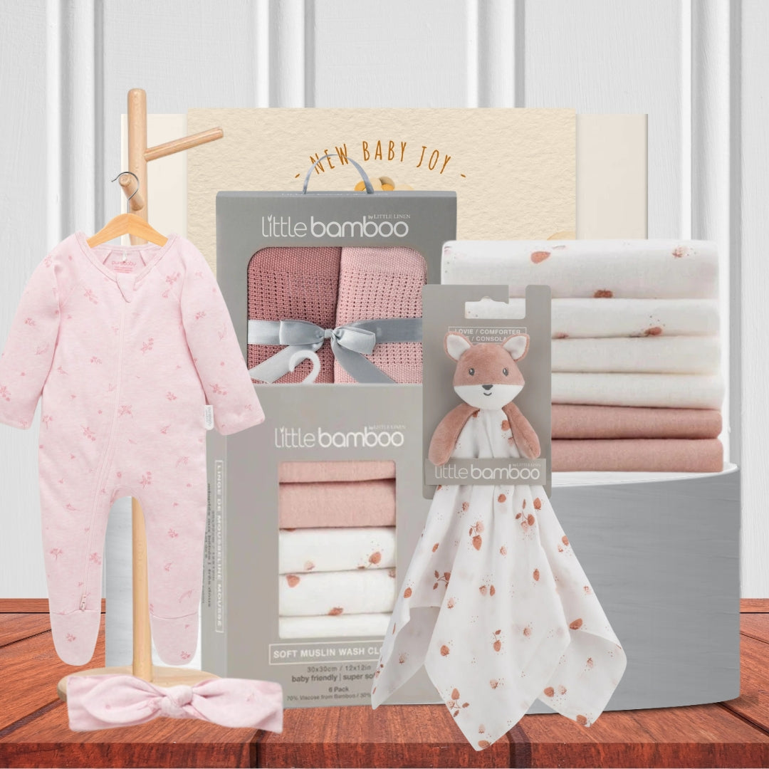 Pink Baby Shower Hamper
