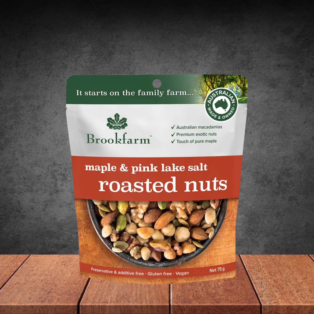 Brookfarm Roasted Nuts Maple & Pink Lake Salt 75G