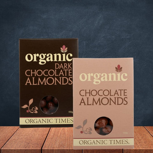 Organic Times Chocolate Coated Almonds 150g