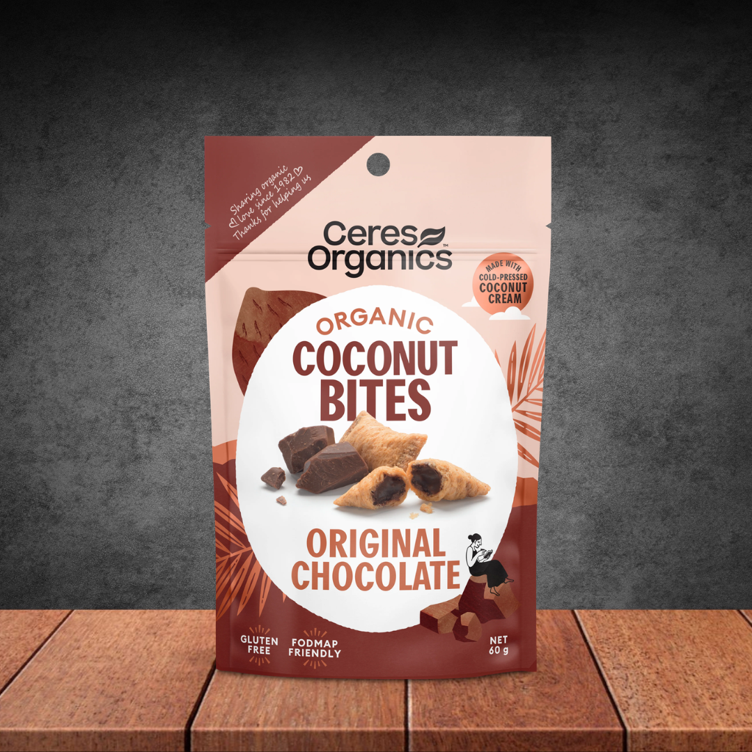 Ceres Organics Organic Coconut Bites Original Chocolate 60g