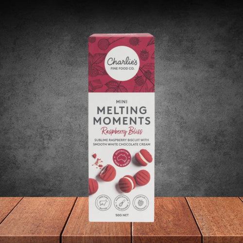 Charlies Fine Food Co. Raspberry Bliss Mini Melting Moments 50g