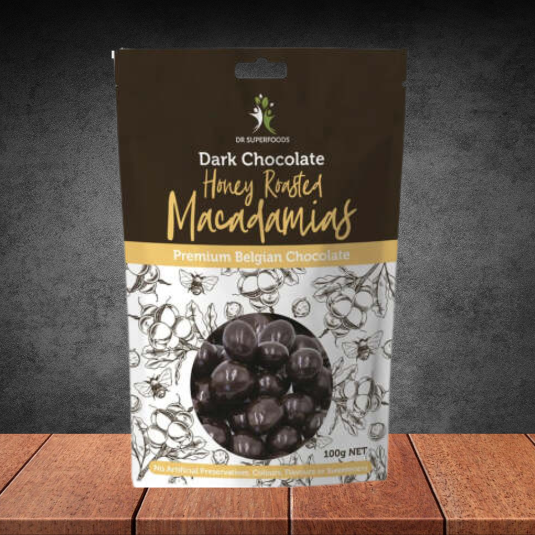 Dr Superfoods Organic Chocolate Coated Honey Roasted Macadamias