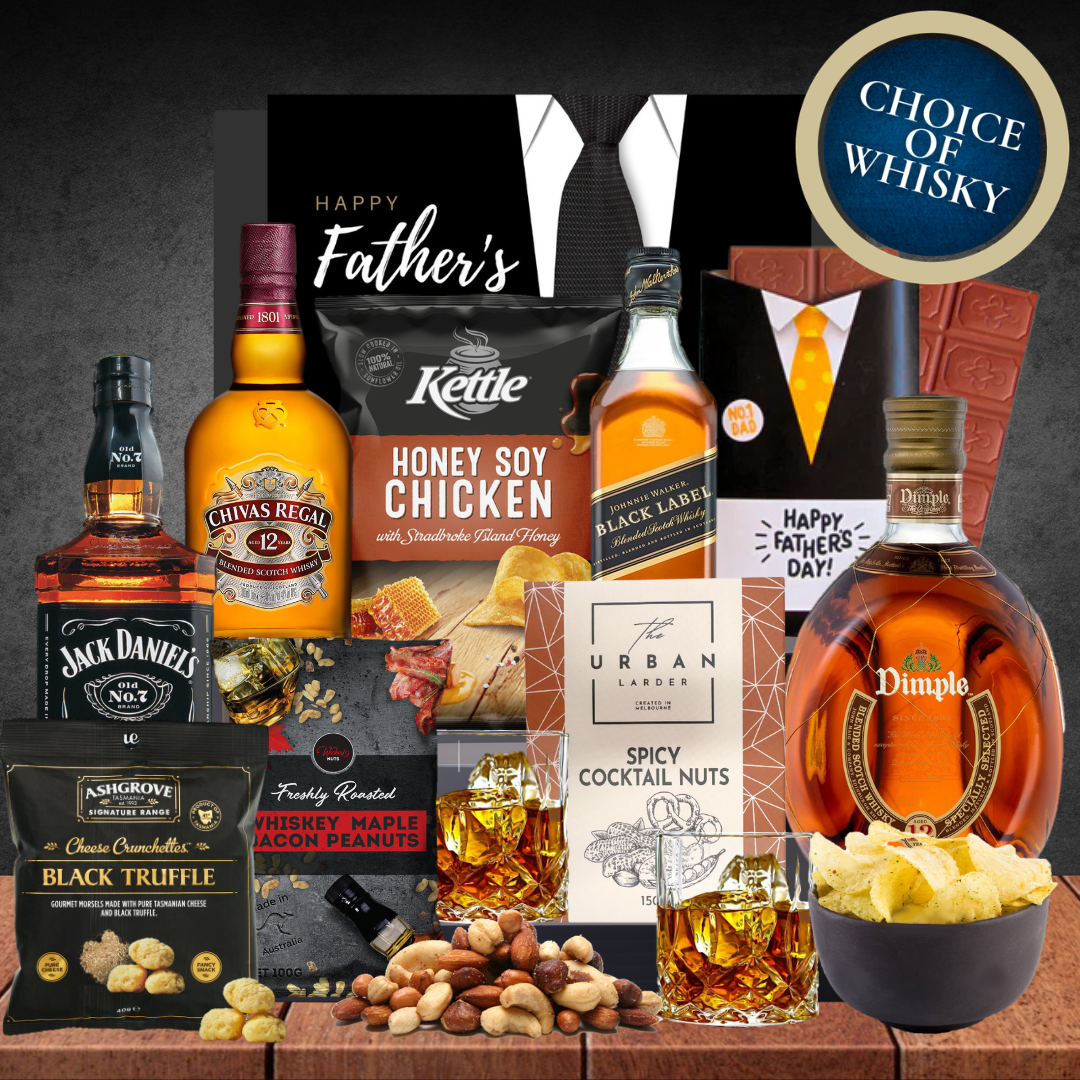 Whisky & Snack Hamper For Dad
