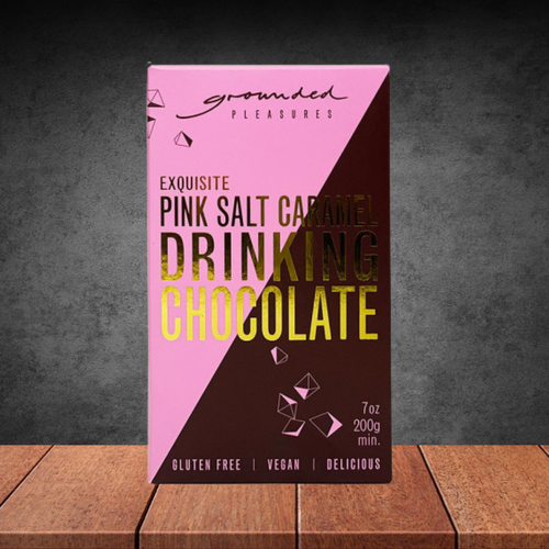 Grounded Pleasures Pink Salt Caramel Drinking Chocolate 50g