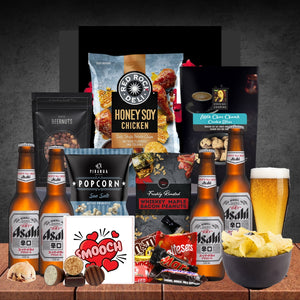 Mens Best Beer Valentines Hamper with 4 Asahi Super Dry 330ml