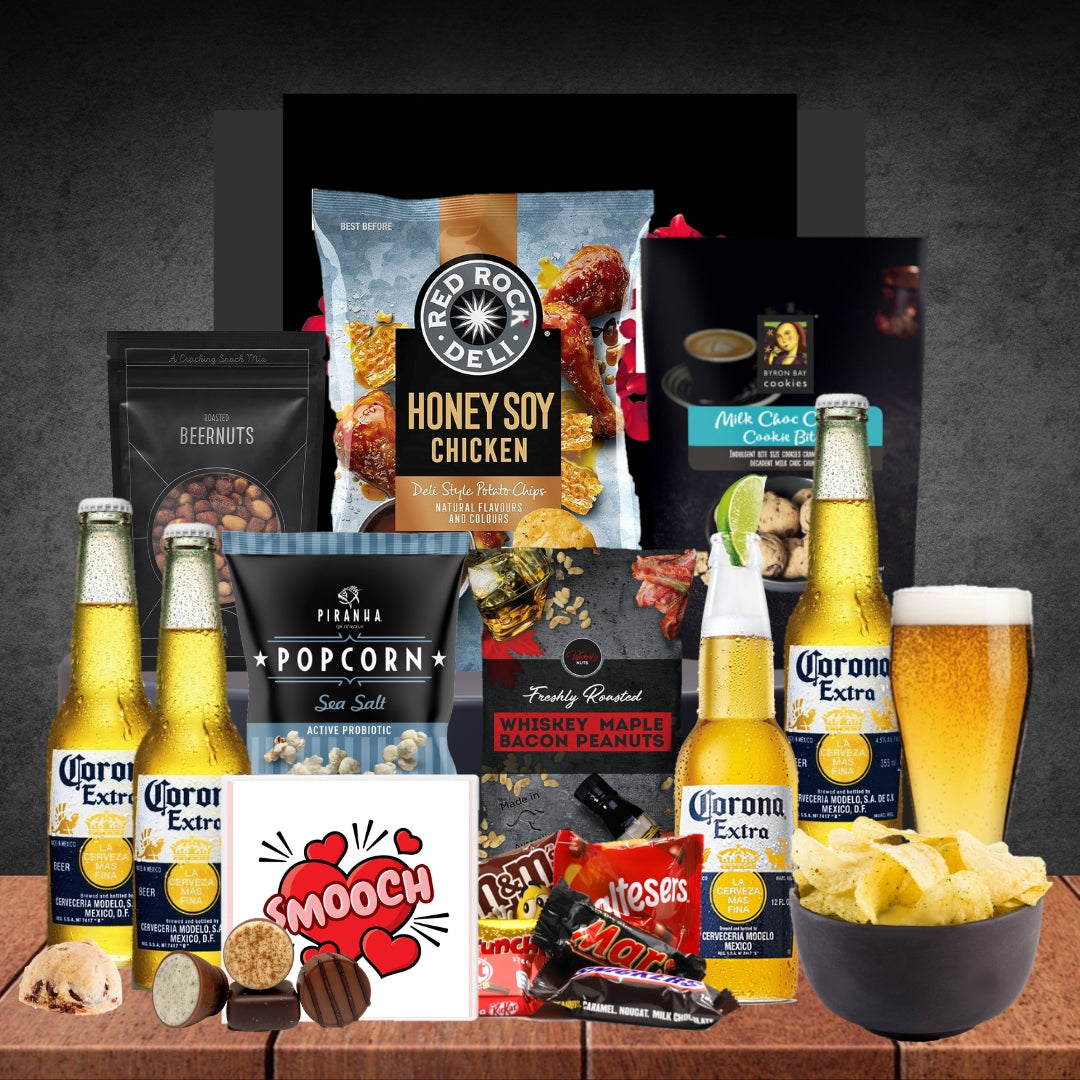 Mens Best Beer Valentines Hamper with 4 Corona Extra 355ml