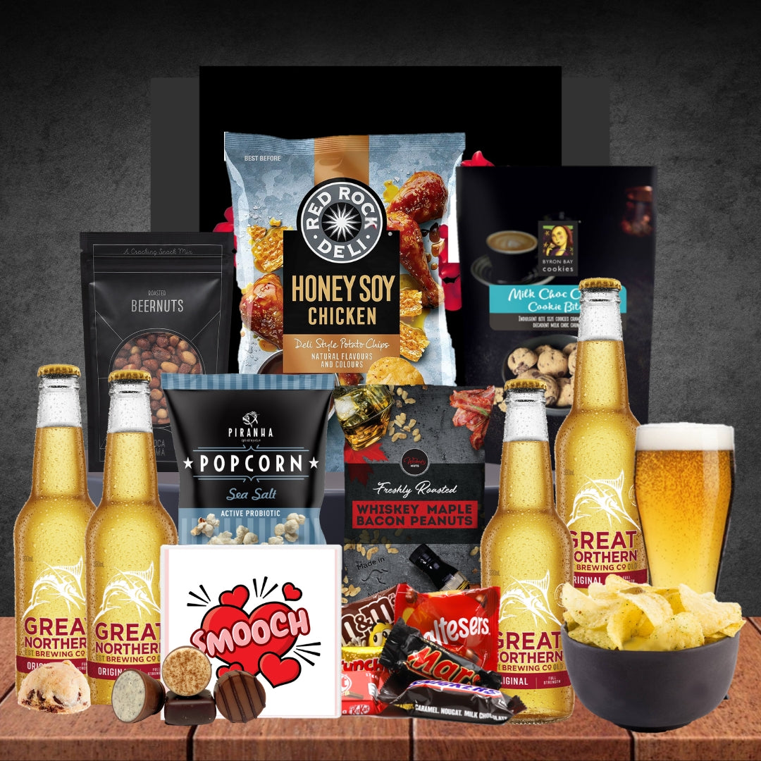 Mens Best Beer Valentines Hamper with 4 Great Northern Original 330ml