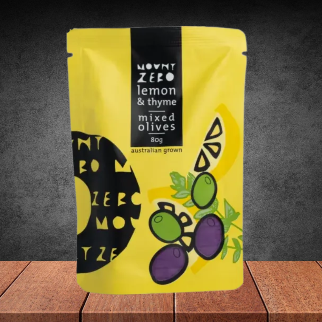 Mount Zero Olives Lemon & Thyme Marinated 80g