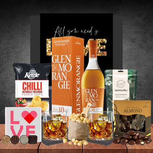 Premium Whisky Choice Valentines Hamper with Glenmorangie Original 10-Year Old Single Malt Scotch Whisky 700ml