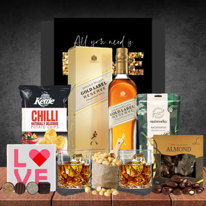 Premium Whisky Choice Valentines Hamper with Johnnie Walker Gold 700ml