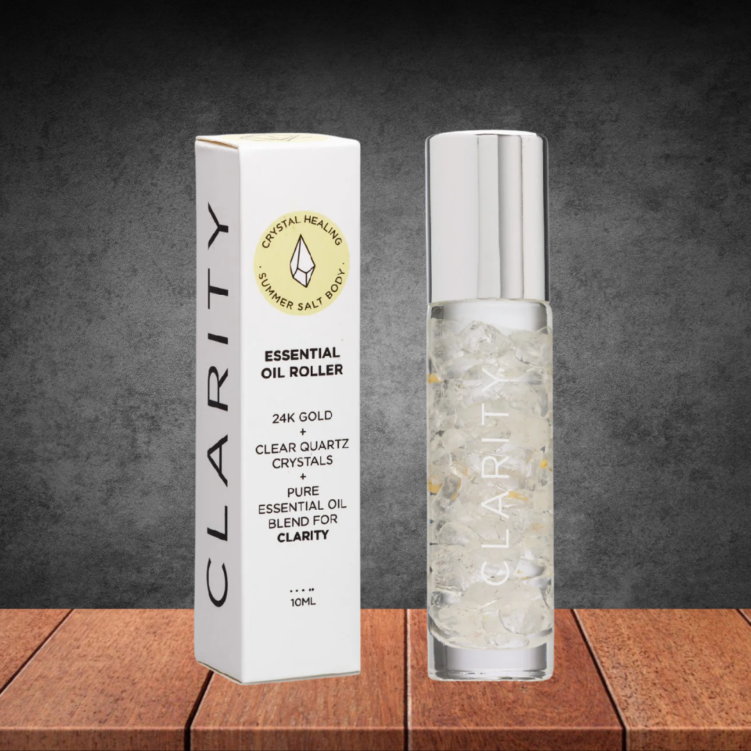 Summer Salt Body Clarity Clear Quartz Essential Oil Roller 10ml