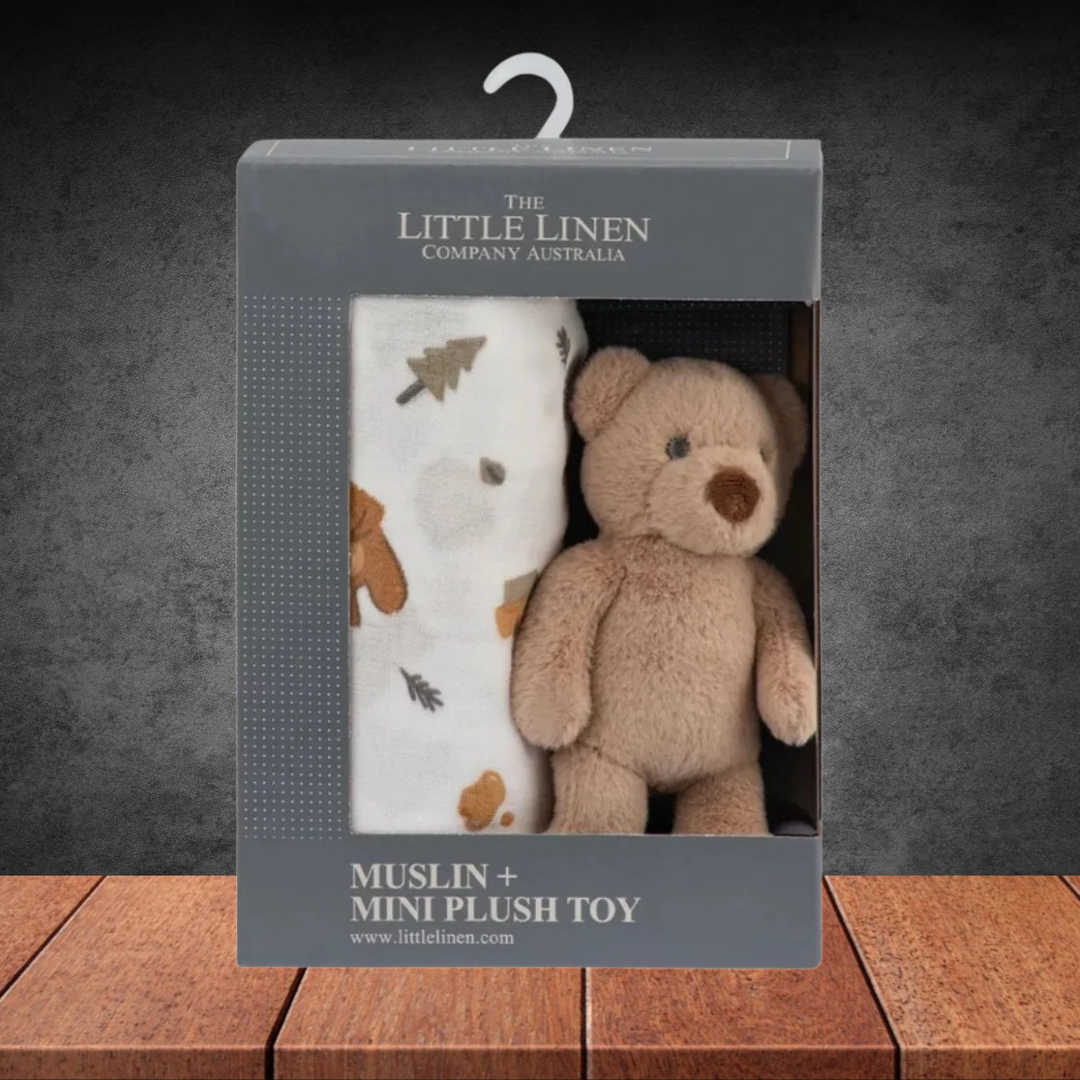 TLCC Soft Plush Toy Baby Muslin Wrap Nectar Bear