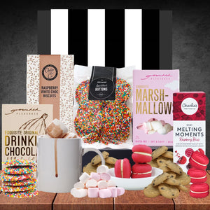 The AFL Hot Chocolate Hamper for Collingwood Fans