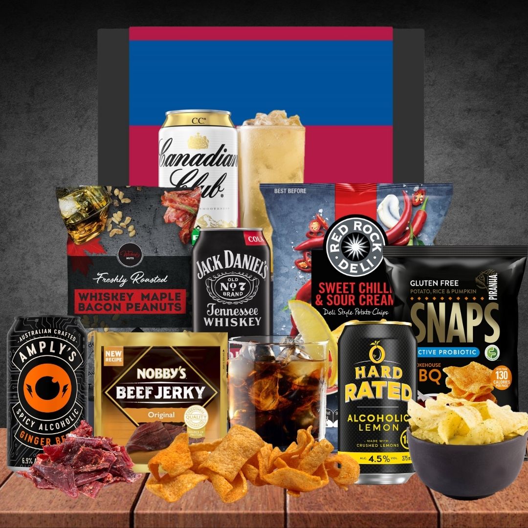 The AFL Snacks & Pre-Mix Pack for Brisbane Lions FC Fans