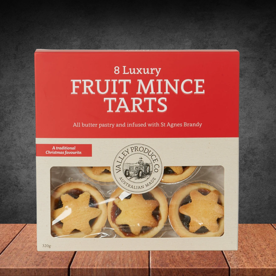 Valley Produce Co Luxury Festive Fruit Mince Tarts 8 Pack 320g