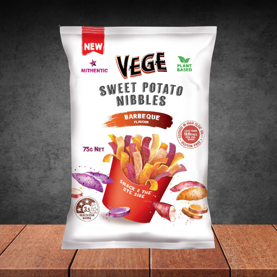 Vege Sweet Potato Nibbles Bbq 75g