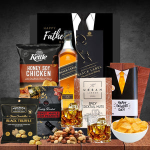 Whisky & Snack Hamper For Dad with Johnnie Walker Black 700ml