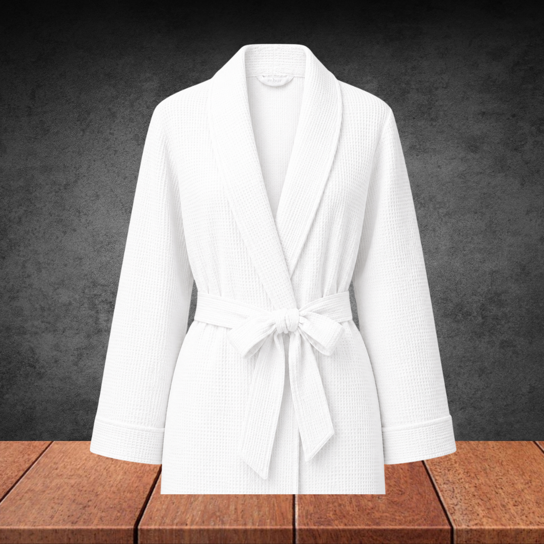 Women's Waffle Knit Robe - White