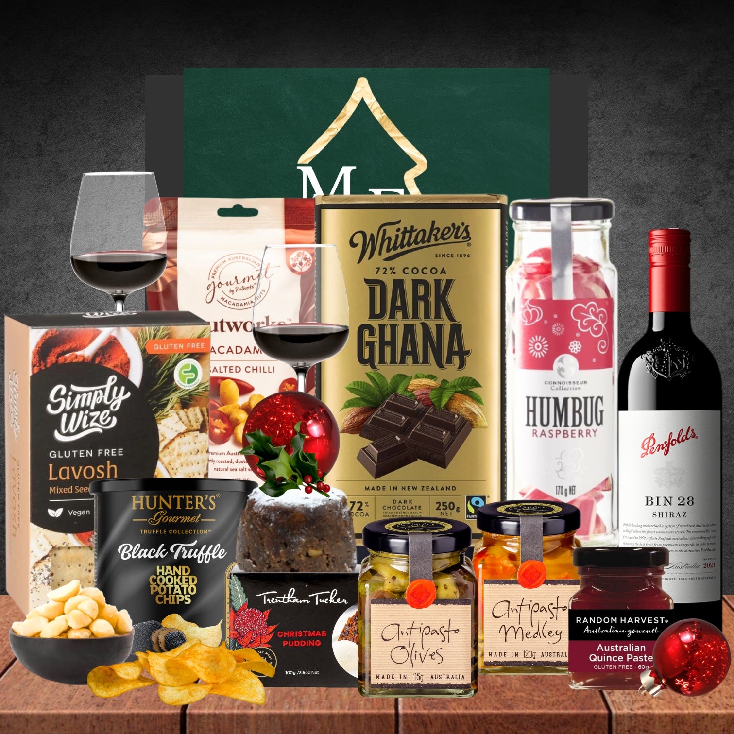 Vegan Penfolds Bin Shiraz Christmas Hamper