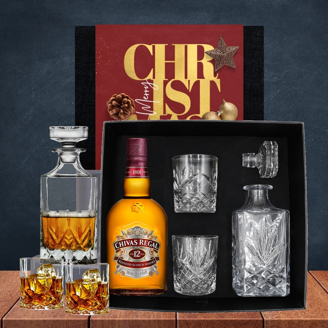 Whiskey Decanter & Chivas Christmas Hamper