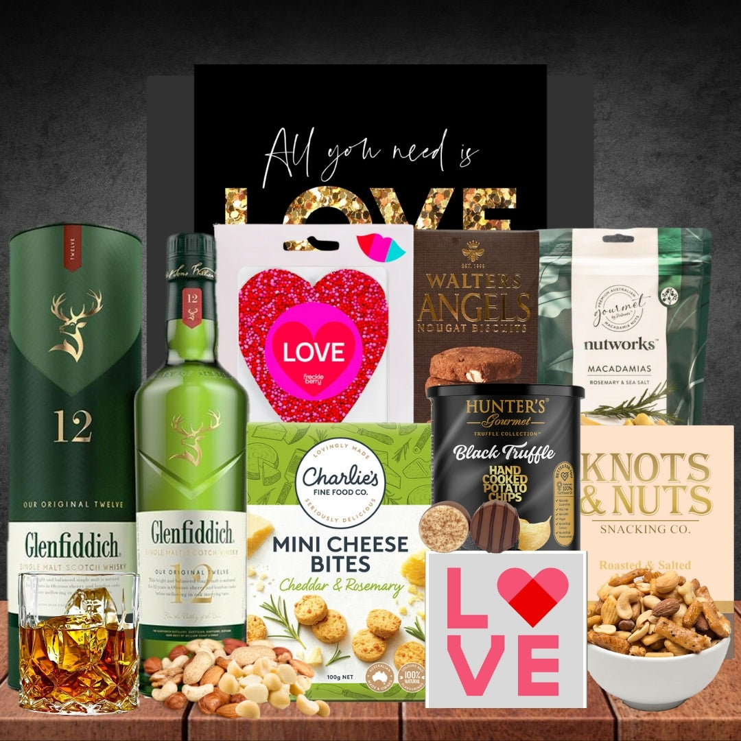 Whiskey & Snack Melbourne Valentines Hamper