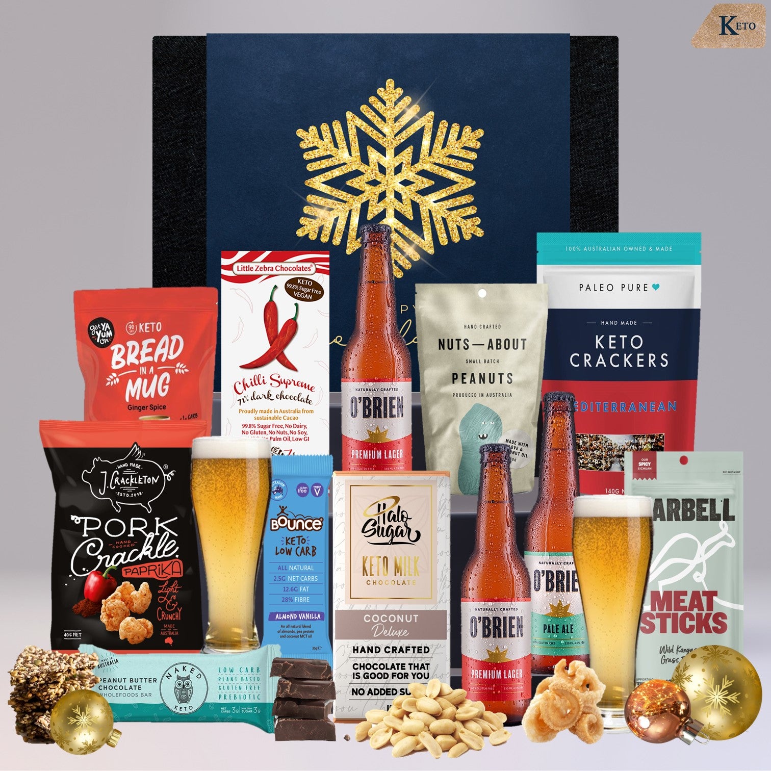 Beer & Keto Snacks Christmas Hamper