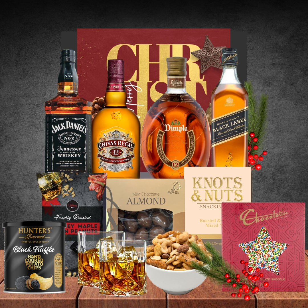 Melbourne Whiskey & Snack Christmas Hamper