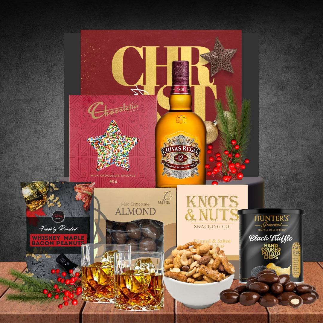 Melbourne Whiskey & Snack Christmas Hamper