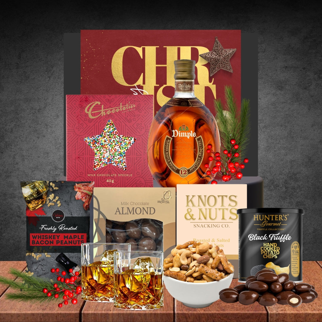 Melbourne Whiskey & Snack Christmas Hamper