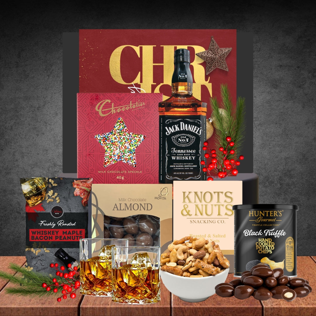 Melbourne Whiskey & Snack Christmas Hamper