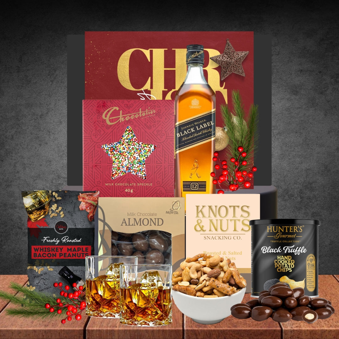 Melbourne Whiskey & Snack Christmas Hamper