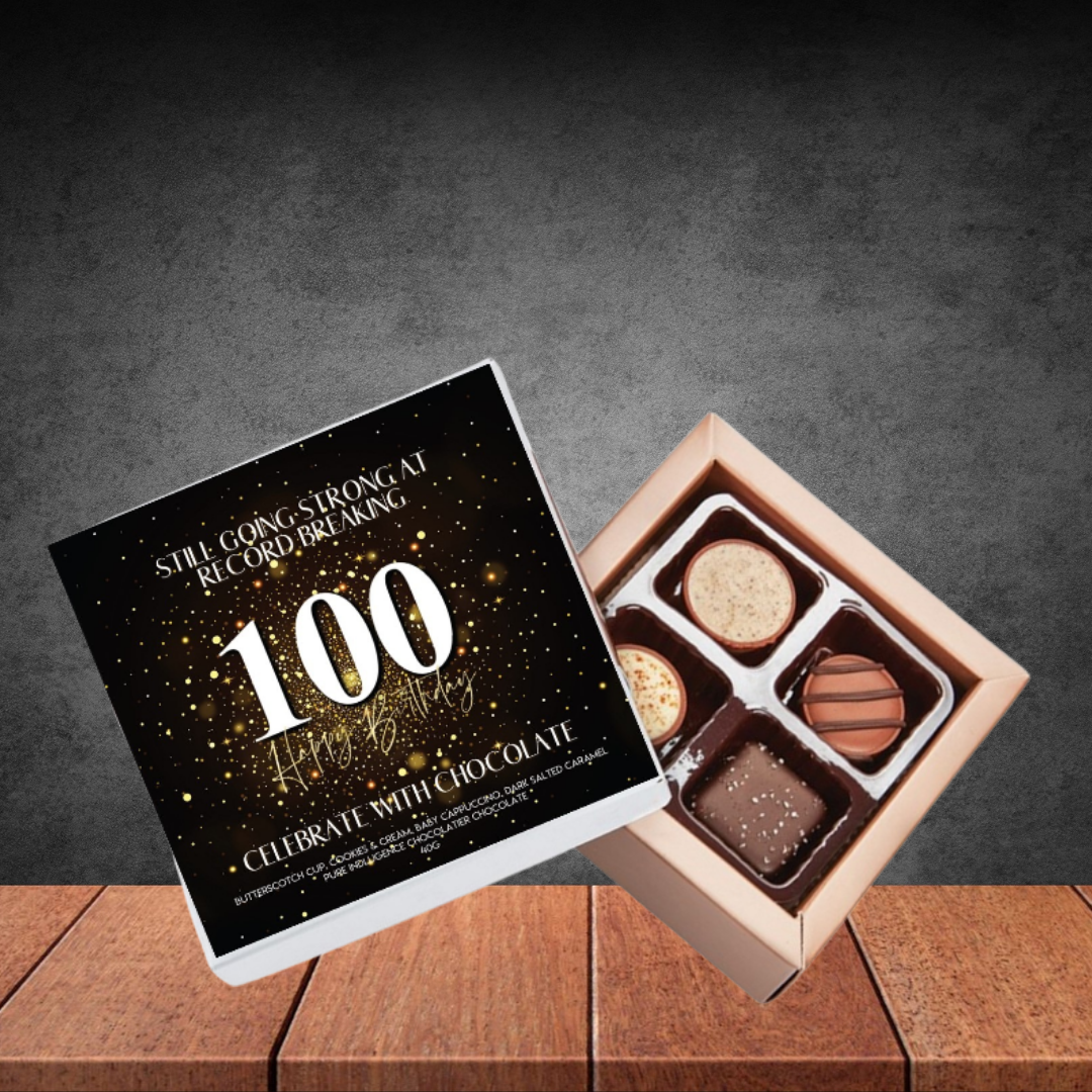 100th Birthday Pure Indulgence Choc Box 40g