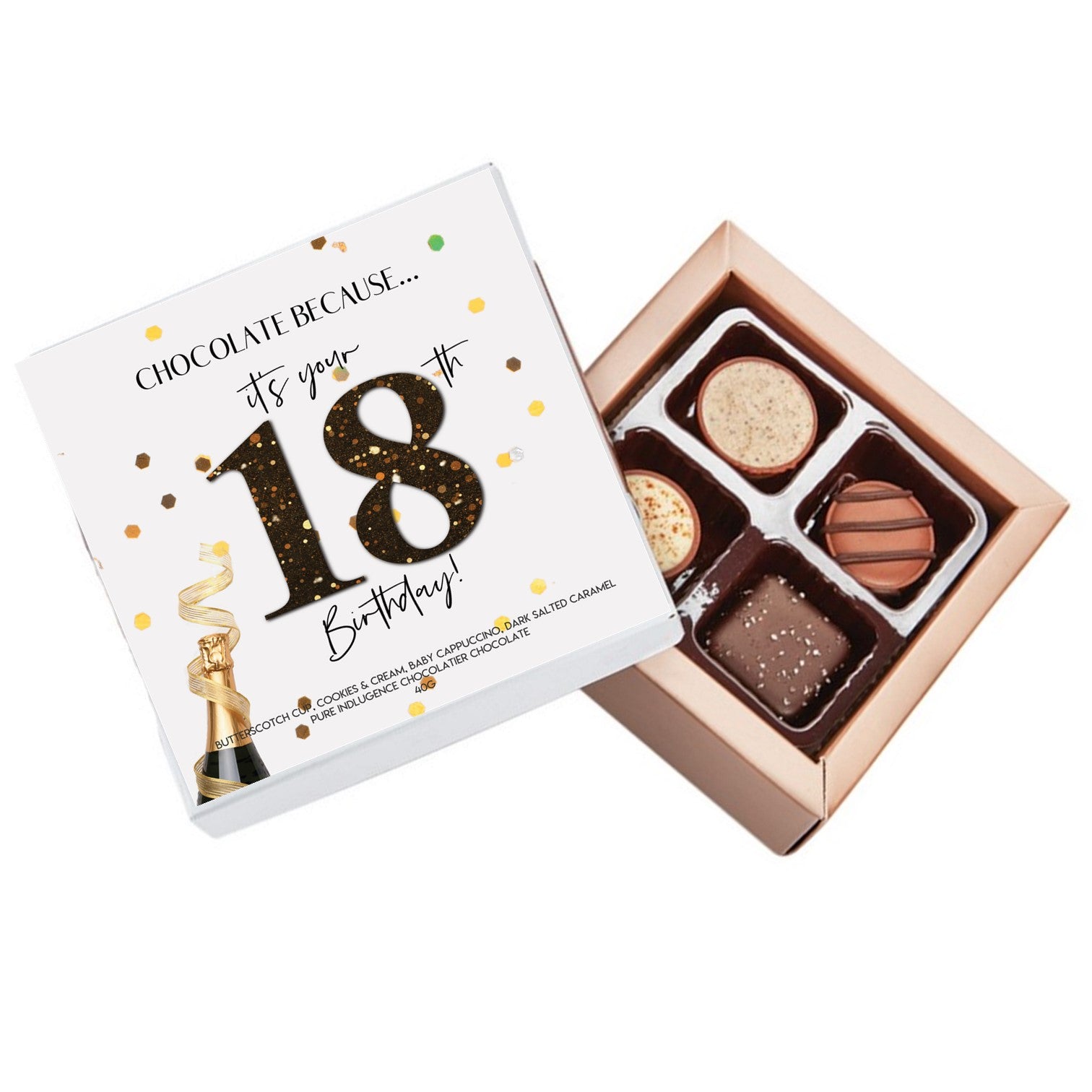 Milestone Birthday Pure Indulgence Choc Box 40g