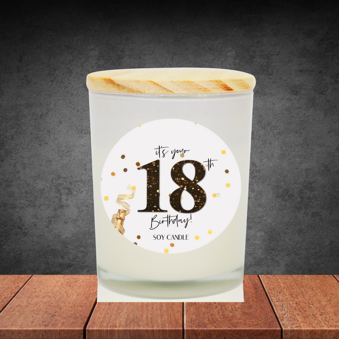 18th Birthday Soy Candle