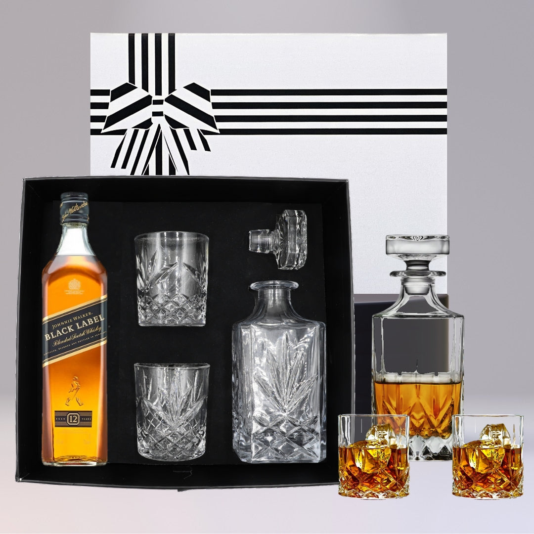 Johnnie Walker Black Whisky & Decanter