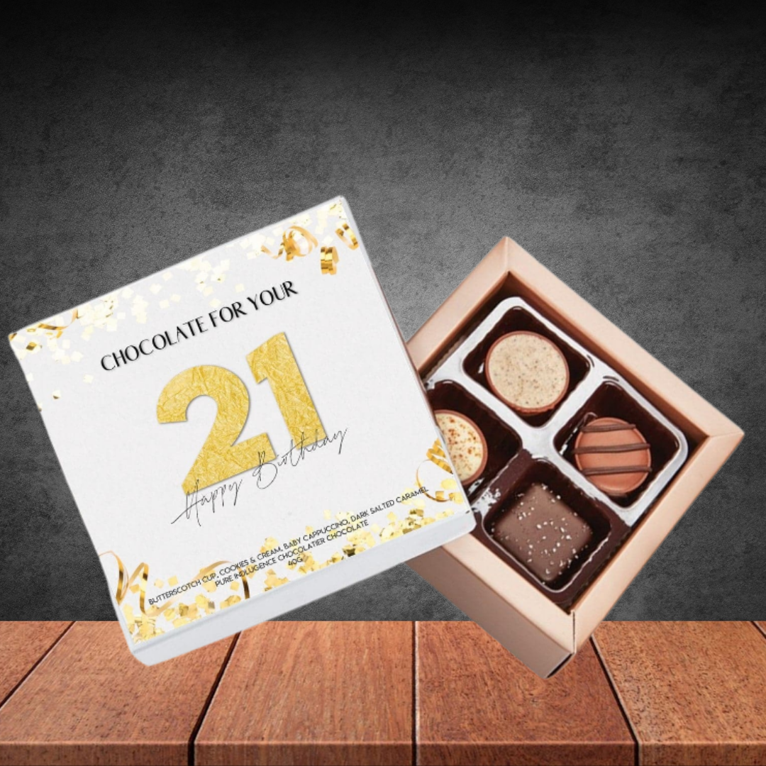 21st Birthday Pure Indulgence Choc Box 40g