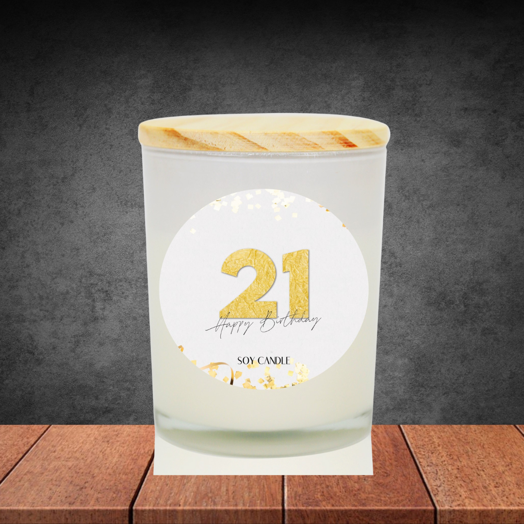 21st Birthday Soy Candle
