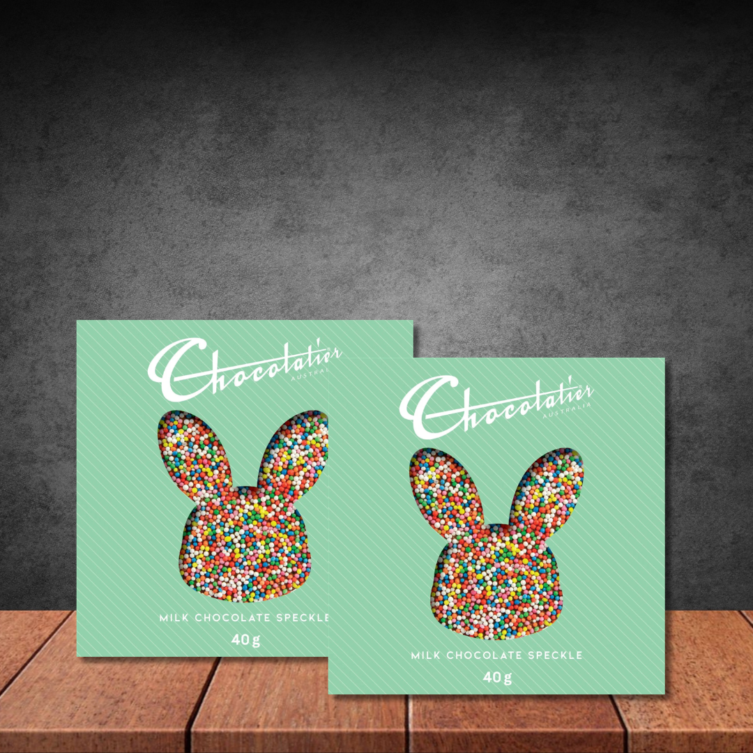 2 Chocolatier Speckled Bunny Gift Pack 40g