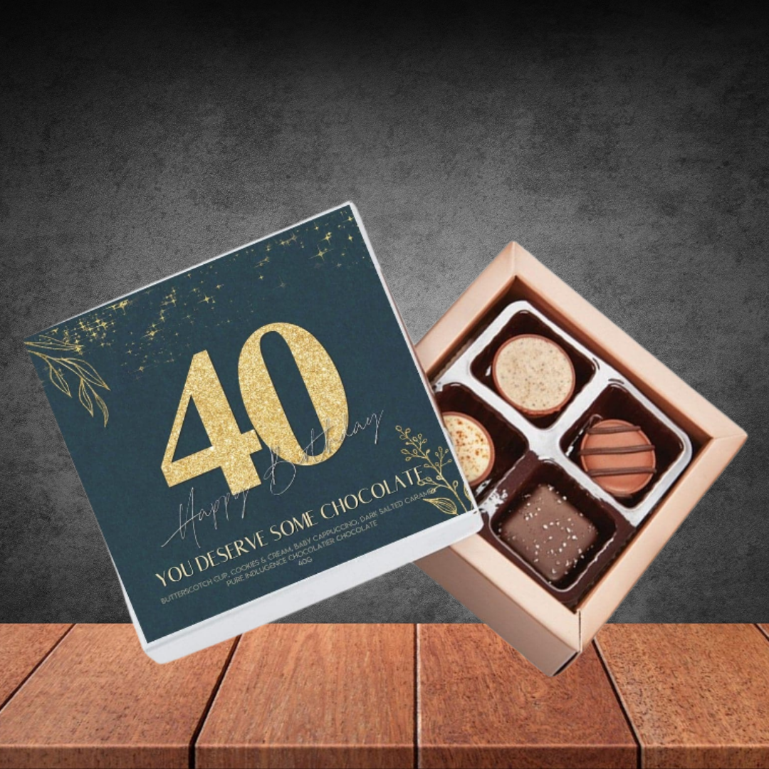 40th Birthday Pure Indulgence Choc Box 40g
