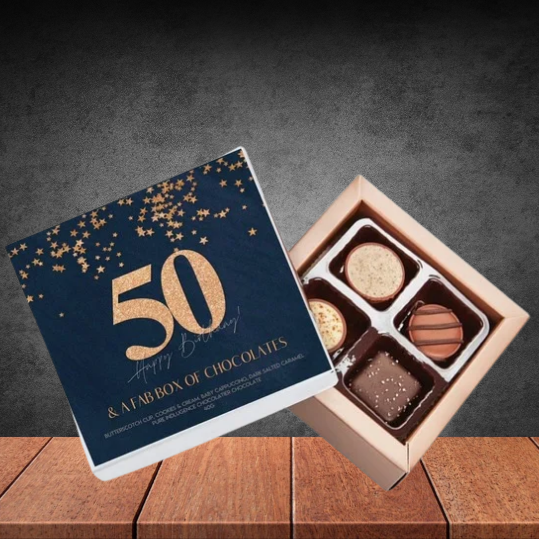 50th Birthday Pure Indulgence Choc Box 40g
