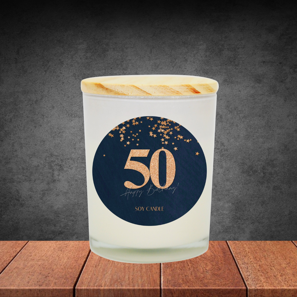 50th Birthday Soy Candle