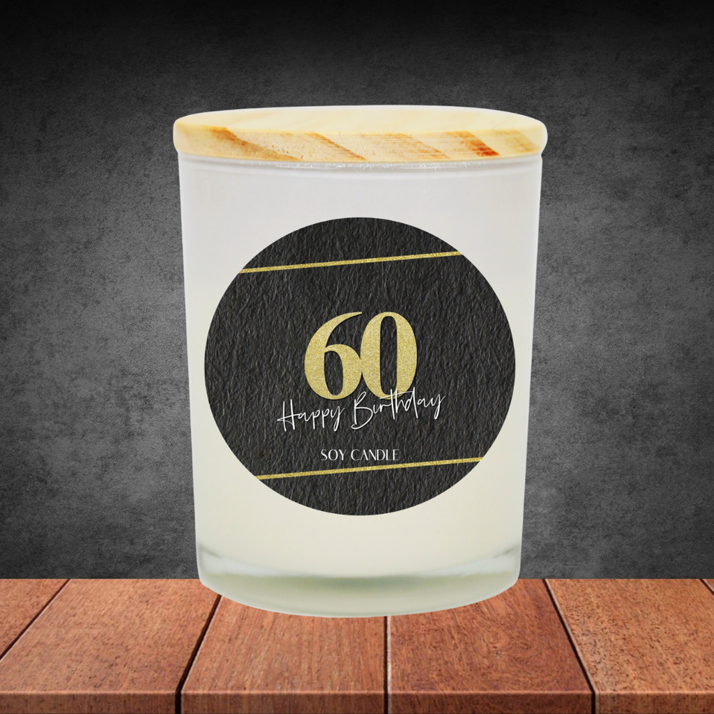 60th Birthday Soy Candle