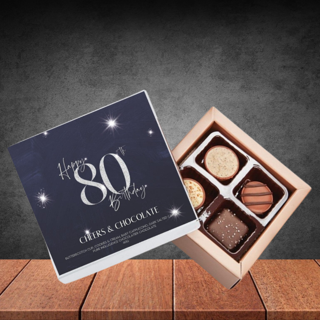 80th Birthday Pure Indulgence Choc Box 40g