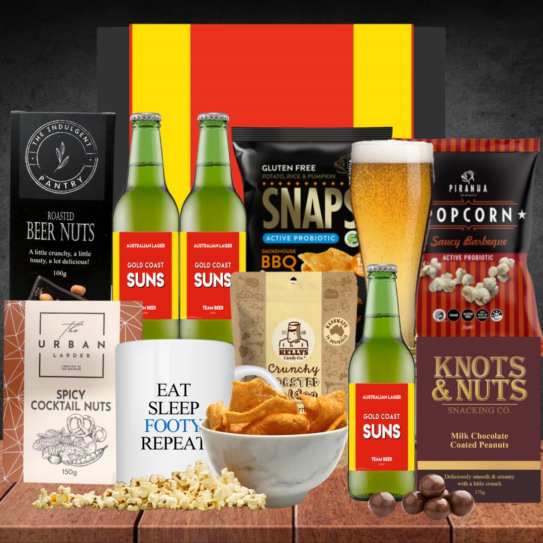 AFL Melbourne Beer Gift Hamper for gold coast suns fc fans