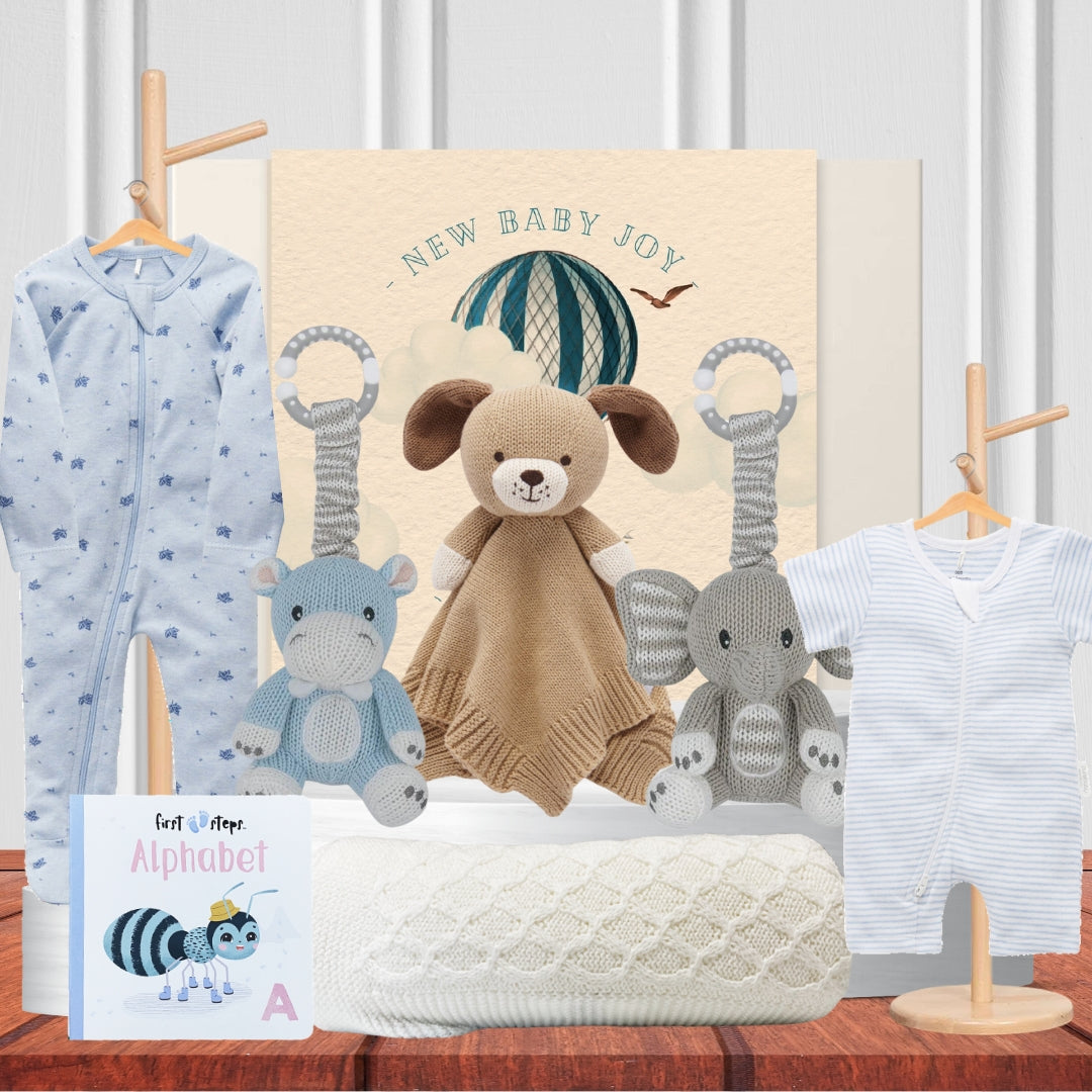 Welcome to the World Baby Boy Hamper