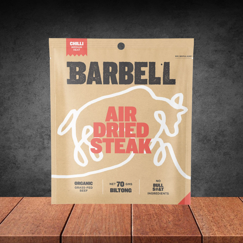 Barbell Biltong Sliced Air Dried Chilli Steak 70g