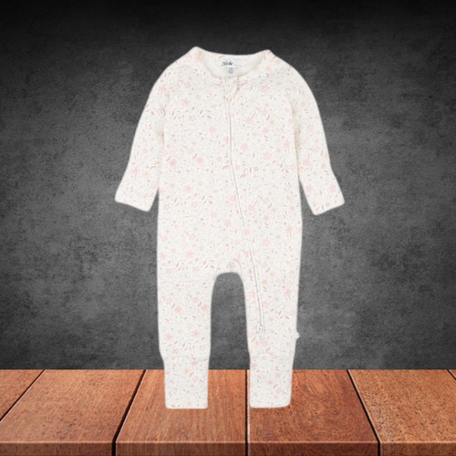Bebe By Minihaha Faye Print Organic L/S Zipsuit