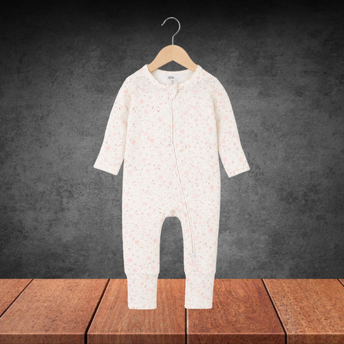 Bebe by Minihaha Faye Print Organic LS Zipsuit